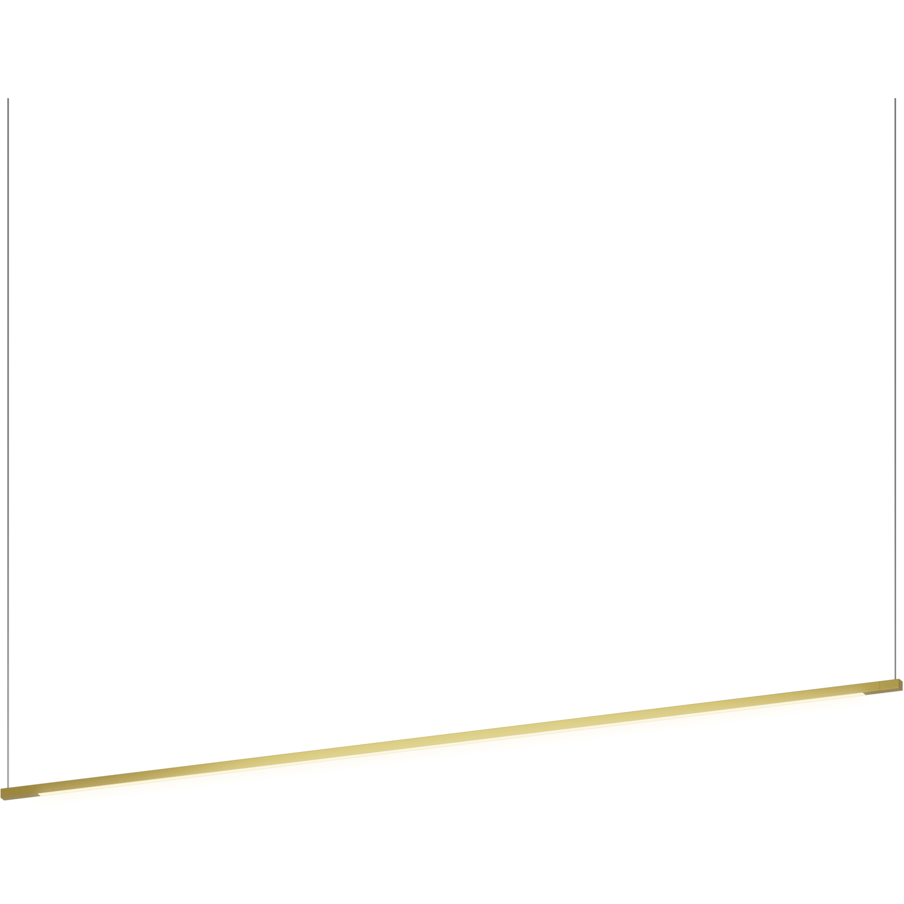 Z-Bar LED 0.5 inch Gold Pendant Ceiling Light, Linear